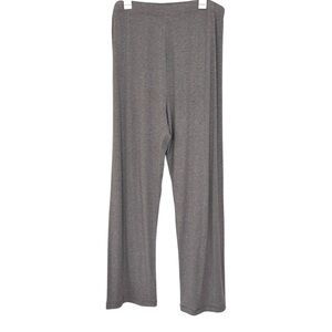 SKIMS Ribbed Knit Stretchy Gray Womens High Rise Straight Leg Pants NWT Size 2XL